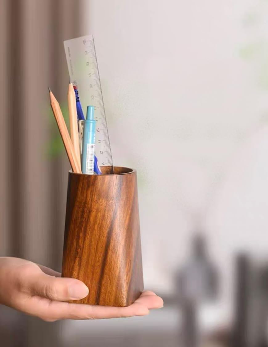 Rotating Wooden Pen Cup - view 2