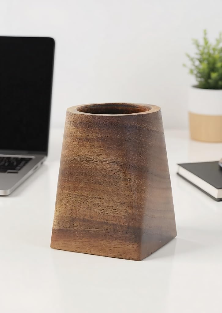 Rotating Wooden Pen Cup - view 1