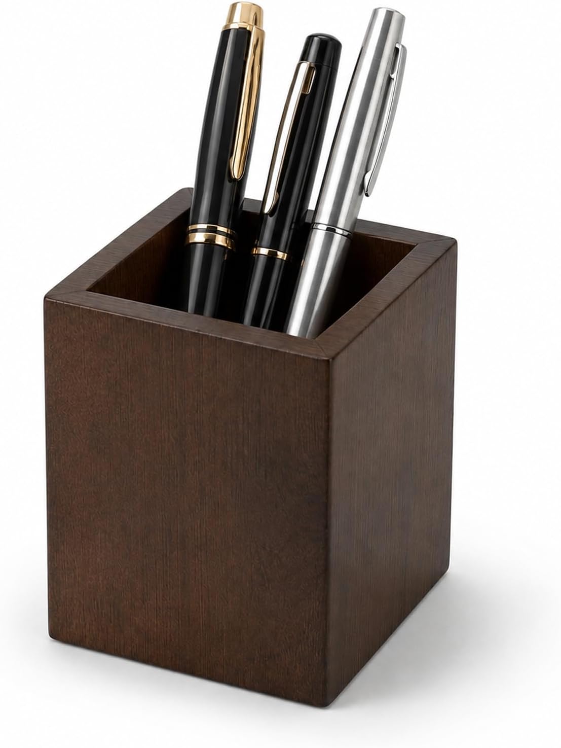 Square Wooden Pen Cup - view 1
