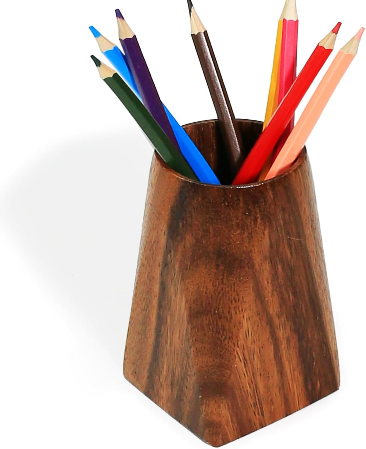Tapered Acacia Pen Cup - view 1